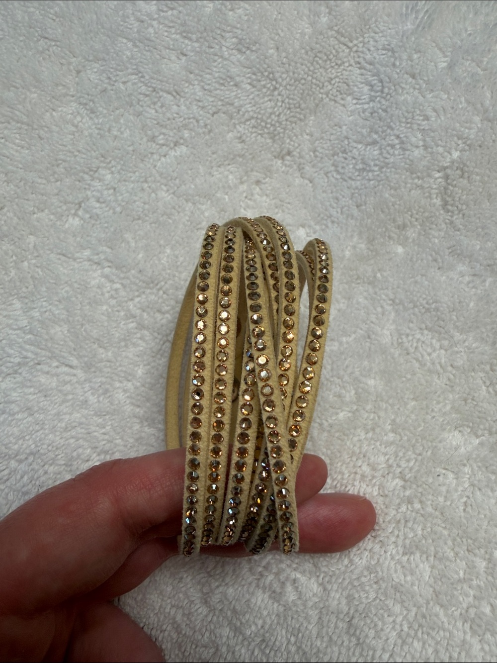 Touchstone Crystal Gold Crystal Wrap Bracelet